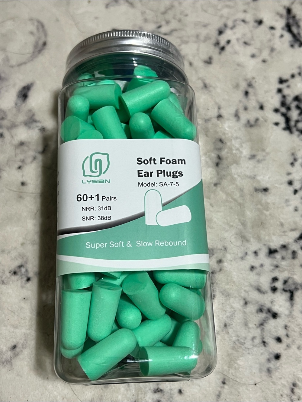 2pc bundle SEALED LYSIAN Soft Foam Earplugs Sleep, Noise Cancelling Ear Plugs